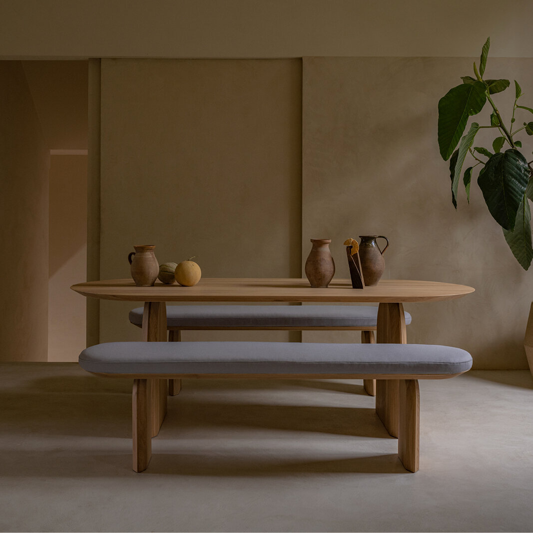 Design Dining Bench | Slot bench Walnut naturel lacquer | Walnut naturel lacquer | Studio HENK | 