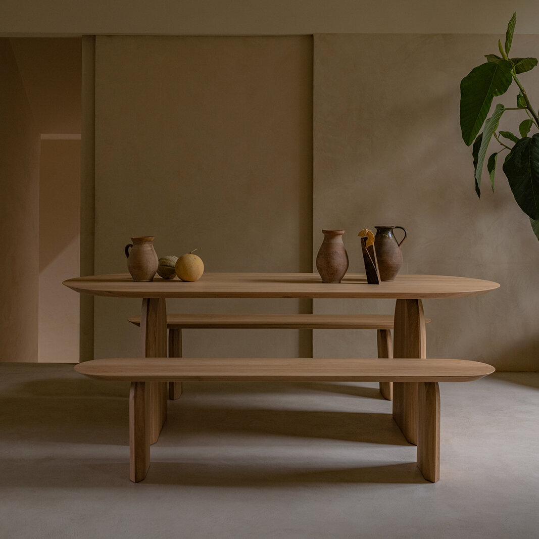 Design Dining Bench | Slot bench Walnut naturel lacquer | Walnut naturel lacquer | Studio HENK | 