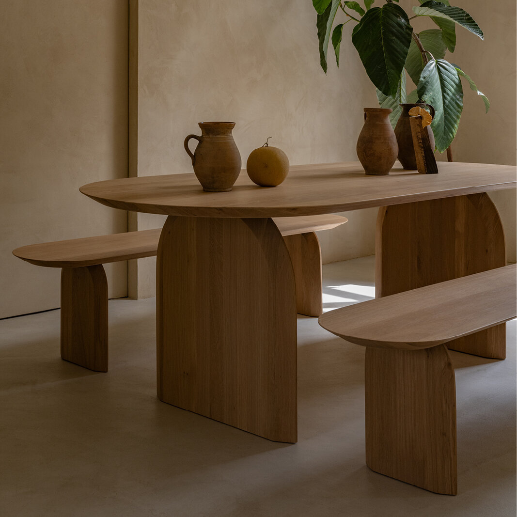 Design Dining Bench | Slot bench Walnut naturel lacquer | Walnut naturel lacquer | Studio HENK | 