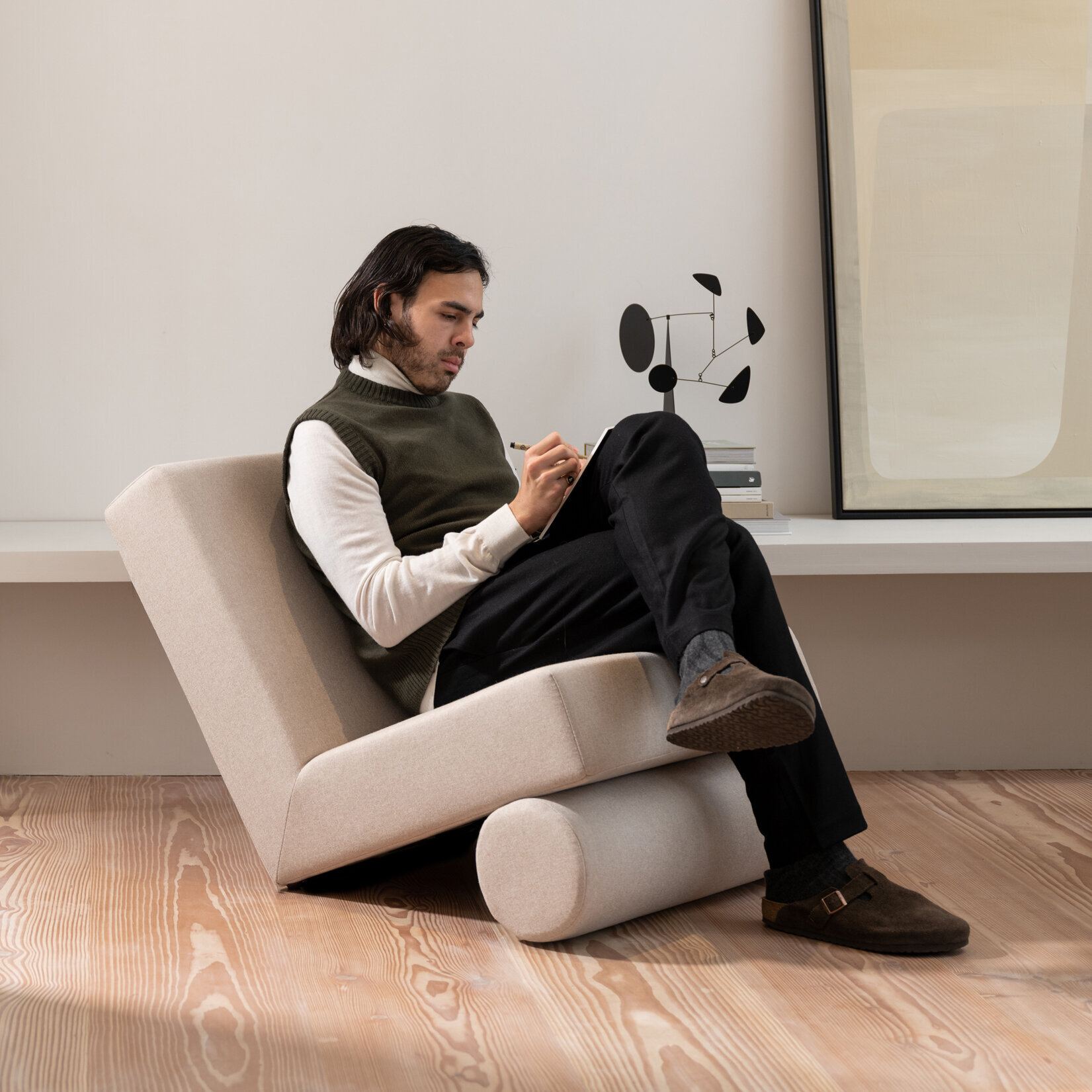 Design modern sofa | Lean lounge Chair 1 hallingdal65 350 | Studio HENK | 