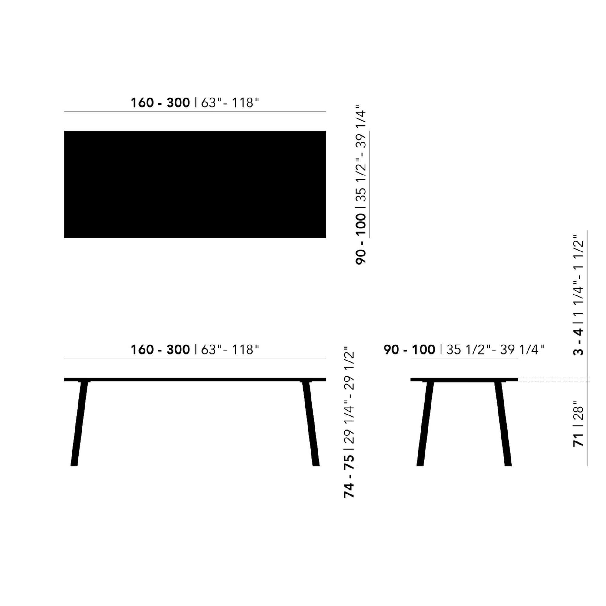 Rectangular Design dining table | Taper Oak dark brown stain 3063 | Oak dark brown stain 3063 | Studio HENK | 