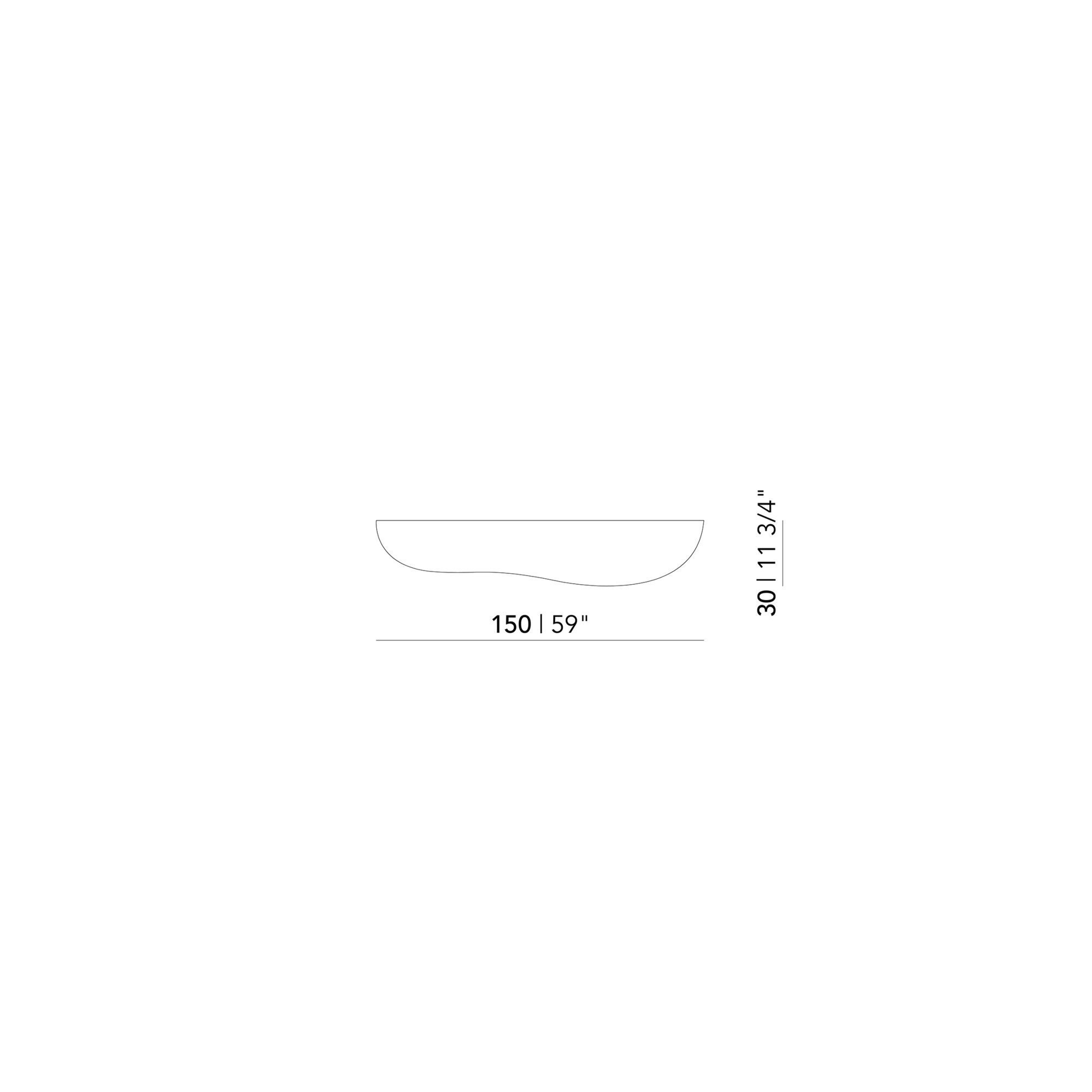 Design shelf | Blob shelf M Right Walnut naturel lacquer Radius | Studio HENK | 