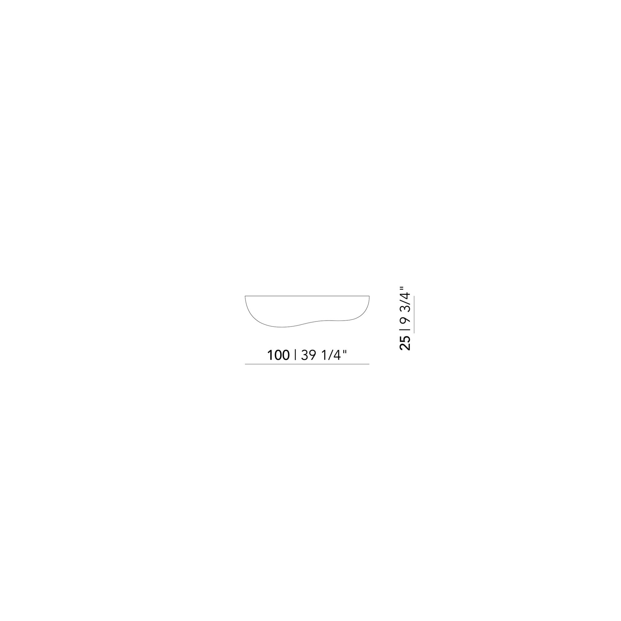 Design shelf | Blob shelf Small Left Walnut naturel lacquer Chamfered | Studio HENK | 