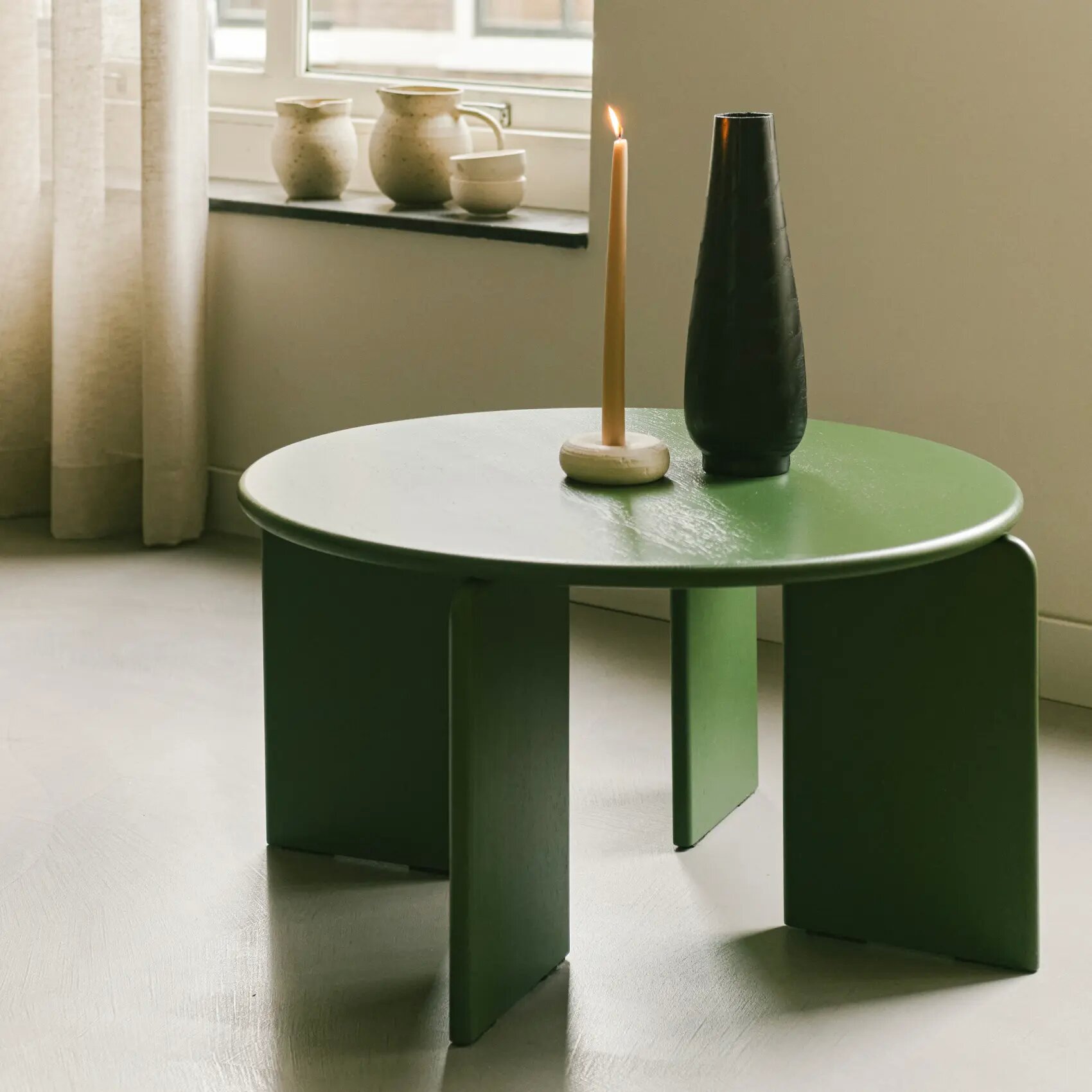 Design Coffee Table | Soft Coffee Table 32 Oak green lacquer | Oak green lacquer | Studio HENK | 
