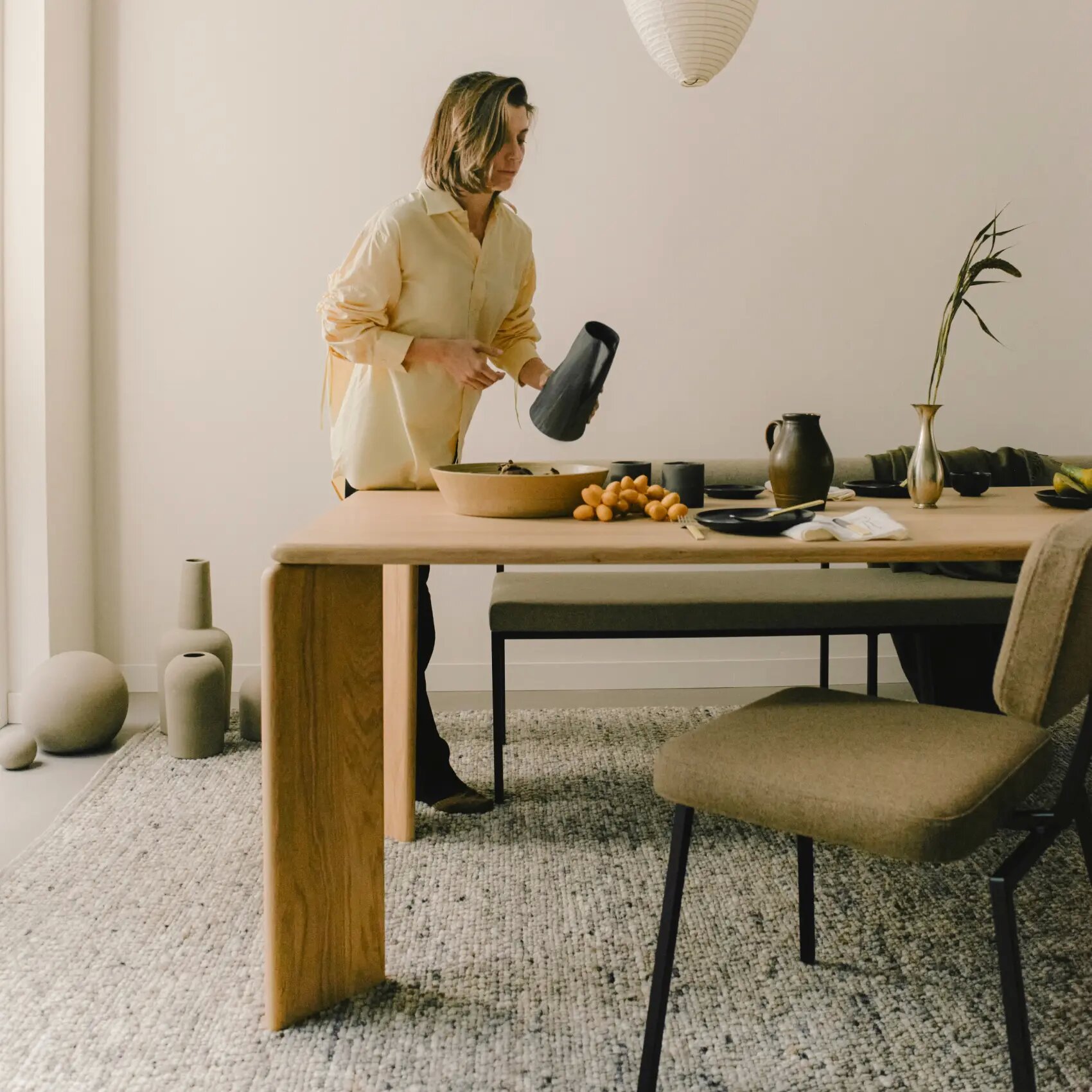 Rectangular Design dining table | Soft  Walnut naturel lacquer | Walnut naturel lacquer | Studio HENK | 