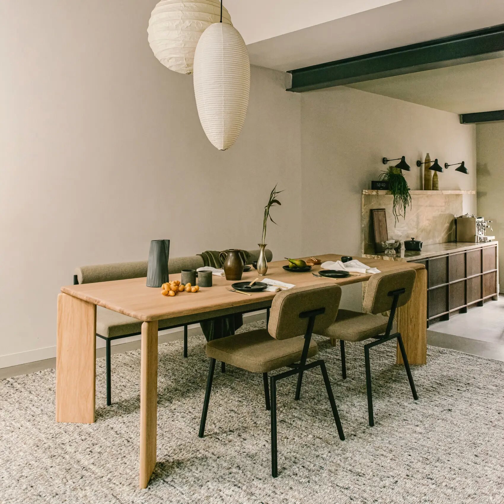 Rectangular Design dining table | Soft  Walnut naturel lacquer | Walnut naturel lacquer | Studio HENK | 