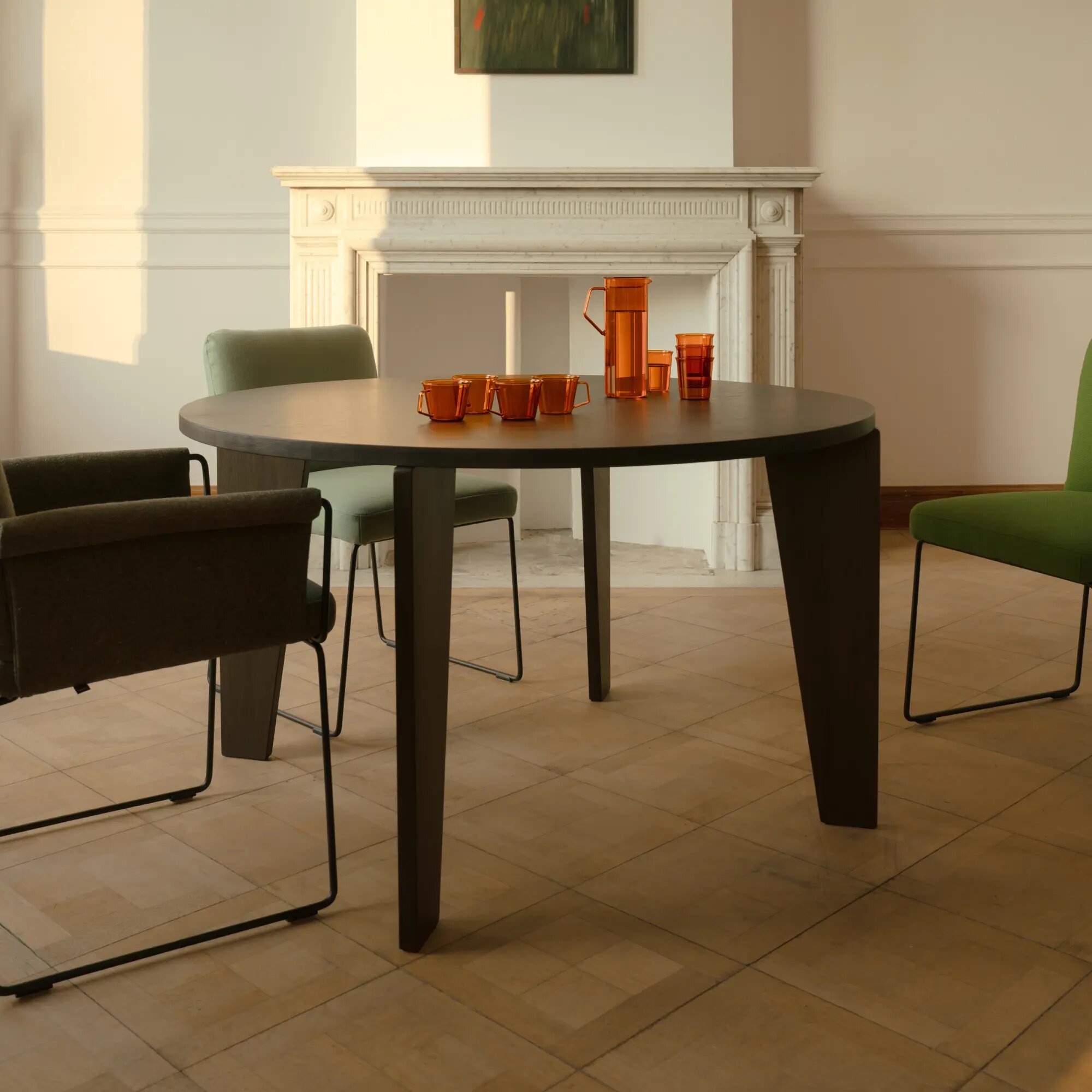 Design modern dining chair | Unfold Chair Pink orion blossom166 | Studio HENK | 