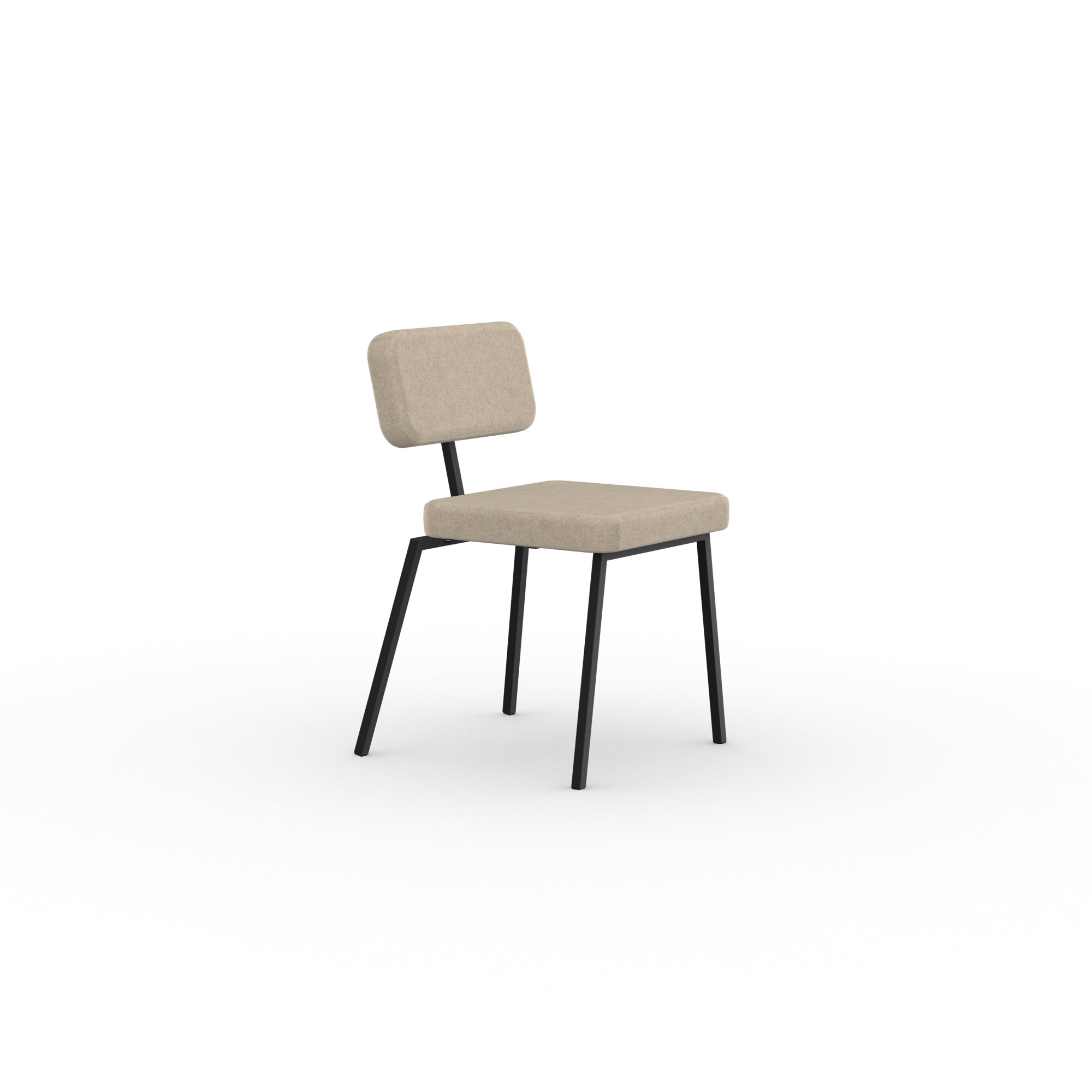 Design modern dining chair | Ode Chair without armrest Beige facet beige1037 | Studio HENK | 