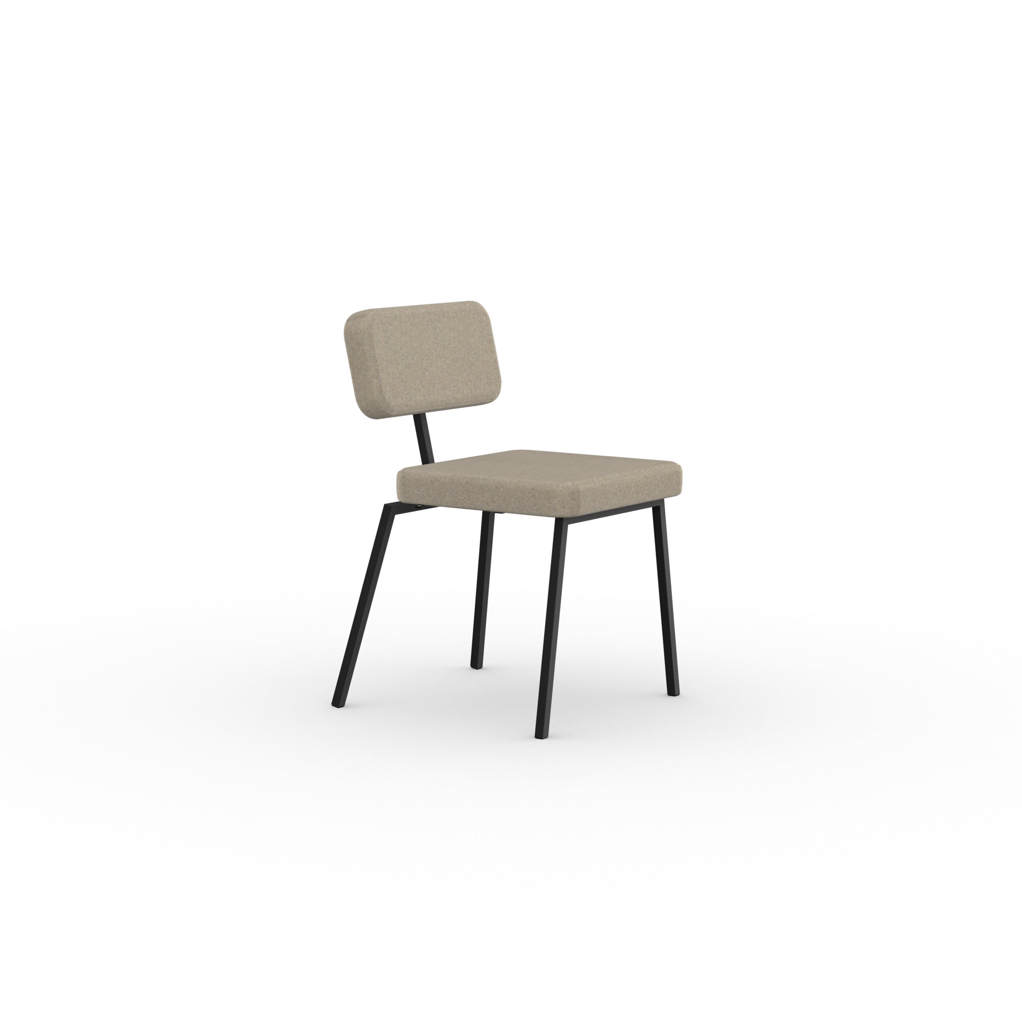 Design modern dining chair | Ode Chair without armrest Beige facet kiezel7 | Studio HENK | 