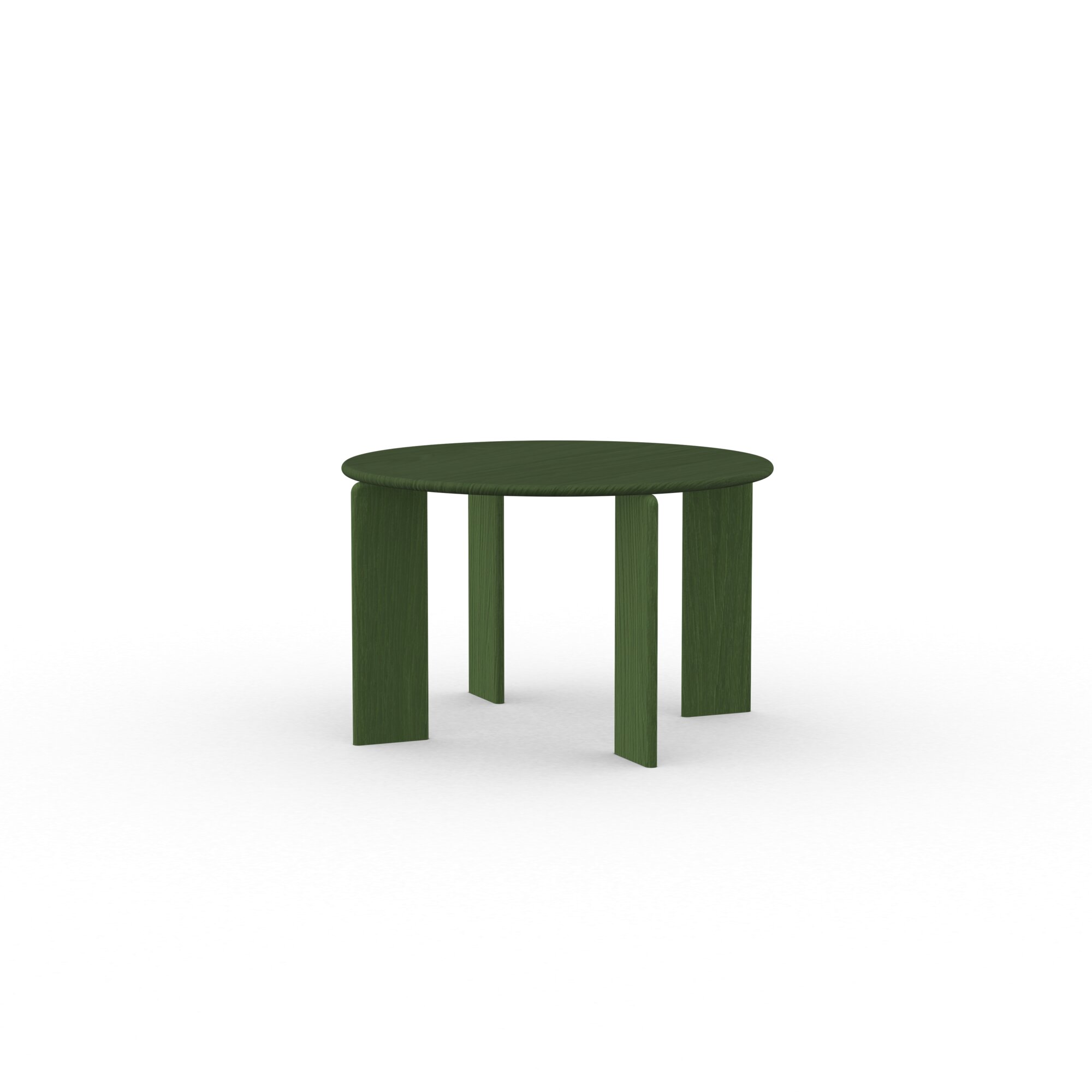 Round Design dining table | Soft Quadpod Oak green lacquer | Oak green lacquer | Studio HENK | 