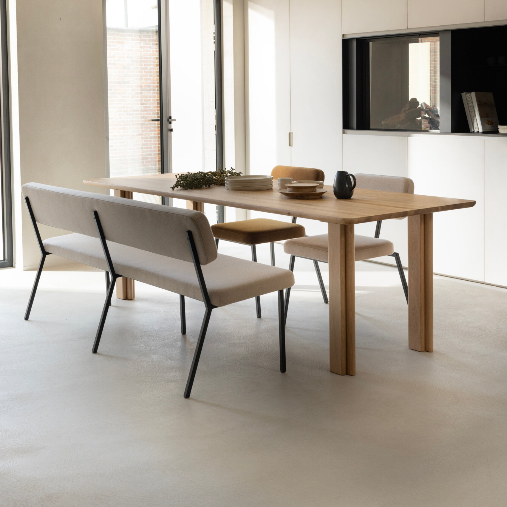 Rectangular Design dining table | Paste Dining Table Walnut naturel lacquer | Walnut naturel lacquer | Studio HENK | 