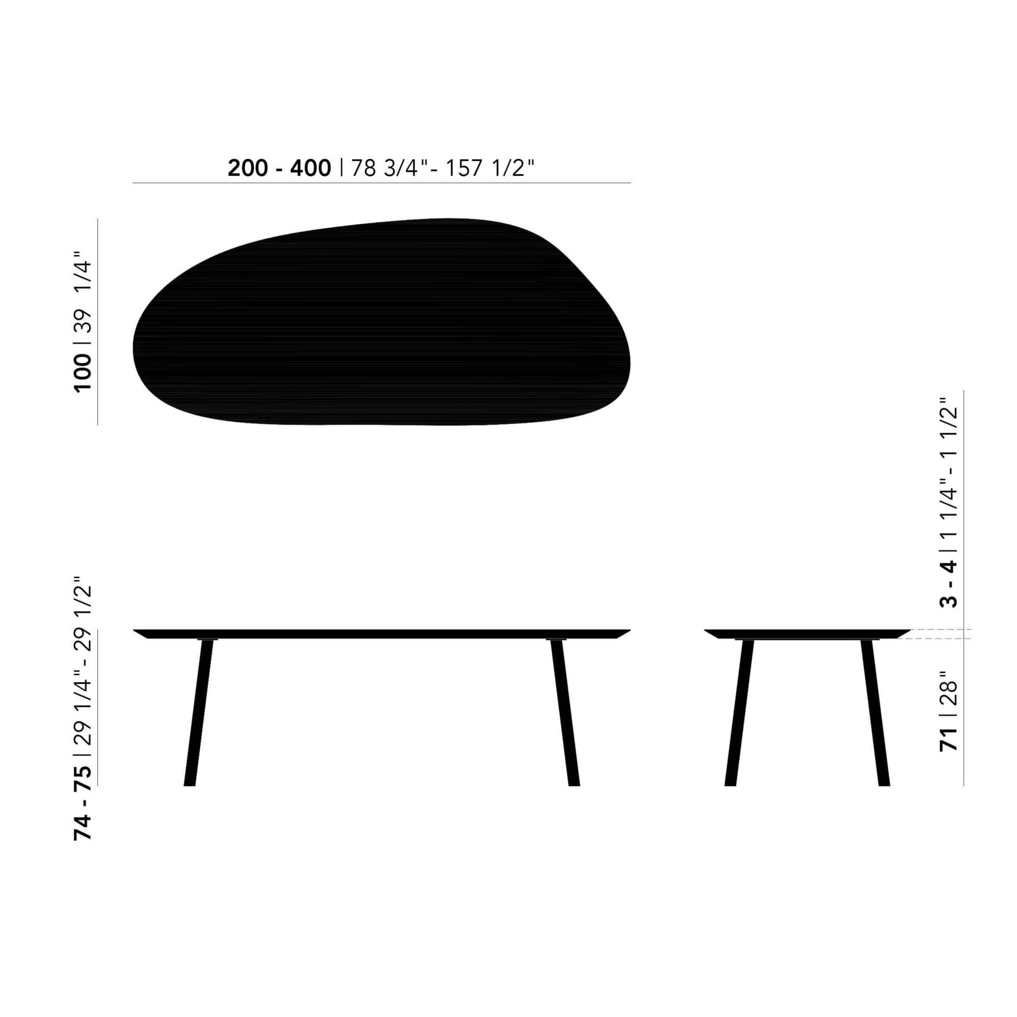 Blob Design dining table | Slot 1 Amoeba LivingBoard P5 Natural lacquer | Amoeba LivingBoard P5 Natural lacquer | Studio HENK | 