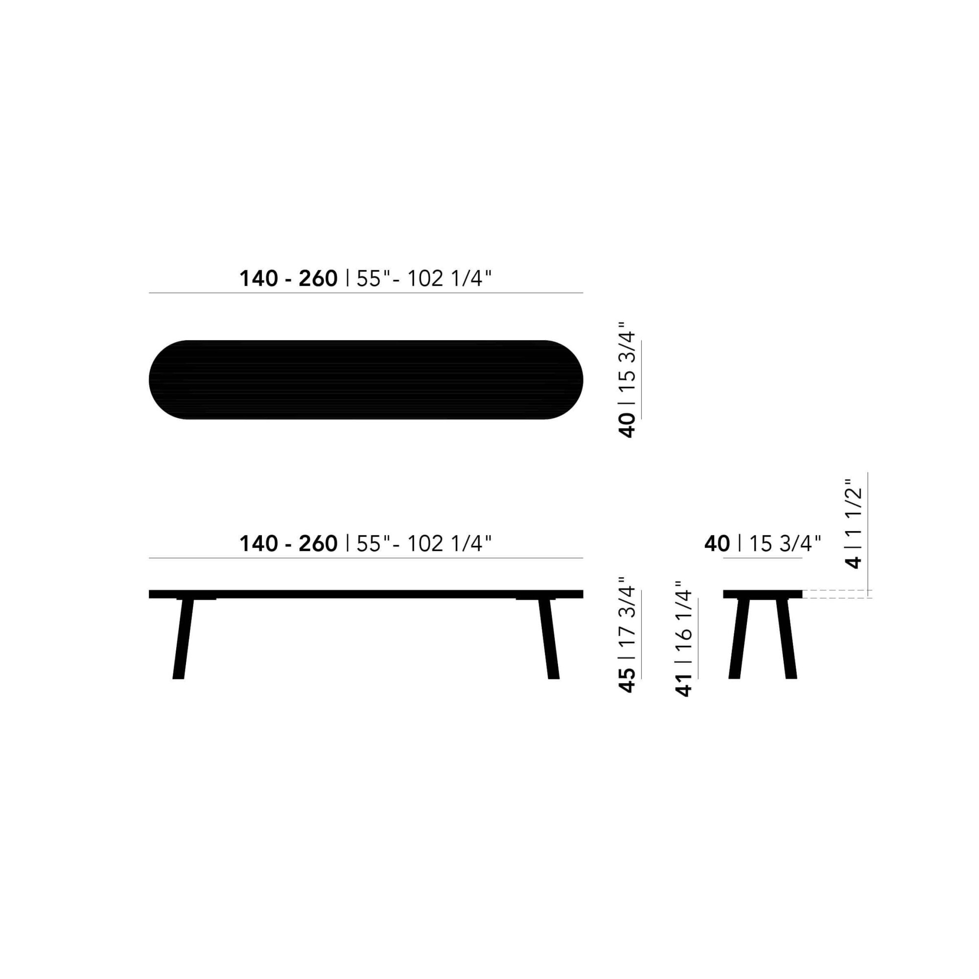 Design Dining Bench | Slot bench Walnut naturel lacquer | Walnut naturel lacquer | Studio HENK | 